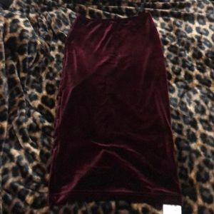American Apparel Velvet Pencil Skirt